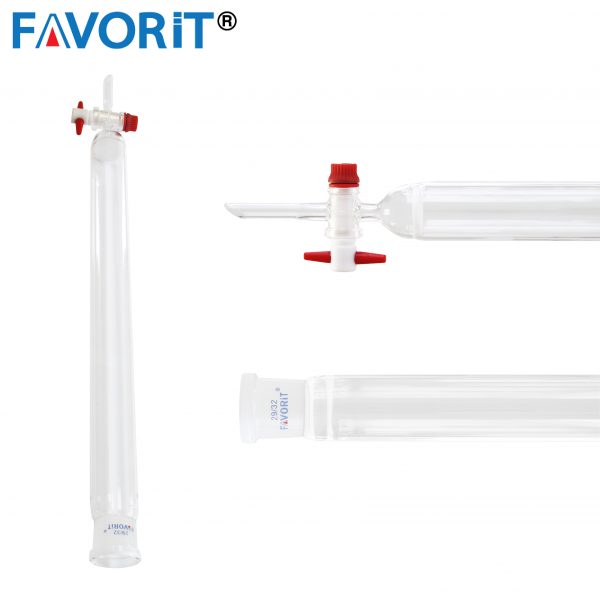 thumbnail image 2 of Stonylab Glass Chromatography Column - 30mm X 300mm With PTFE Stopcock & Fritted Disc 2 of 4